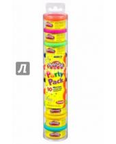 Картинка к книге Play-Doh - Пластилин цветной "Для праздника" (10 банок в тубе) (22037477/22037148)